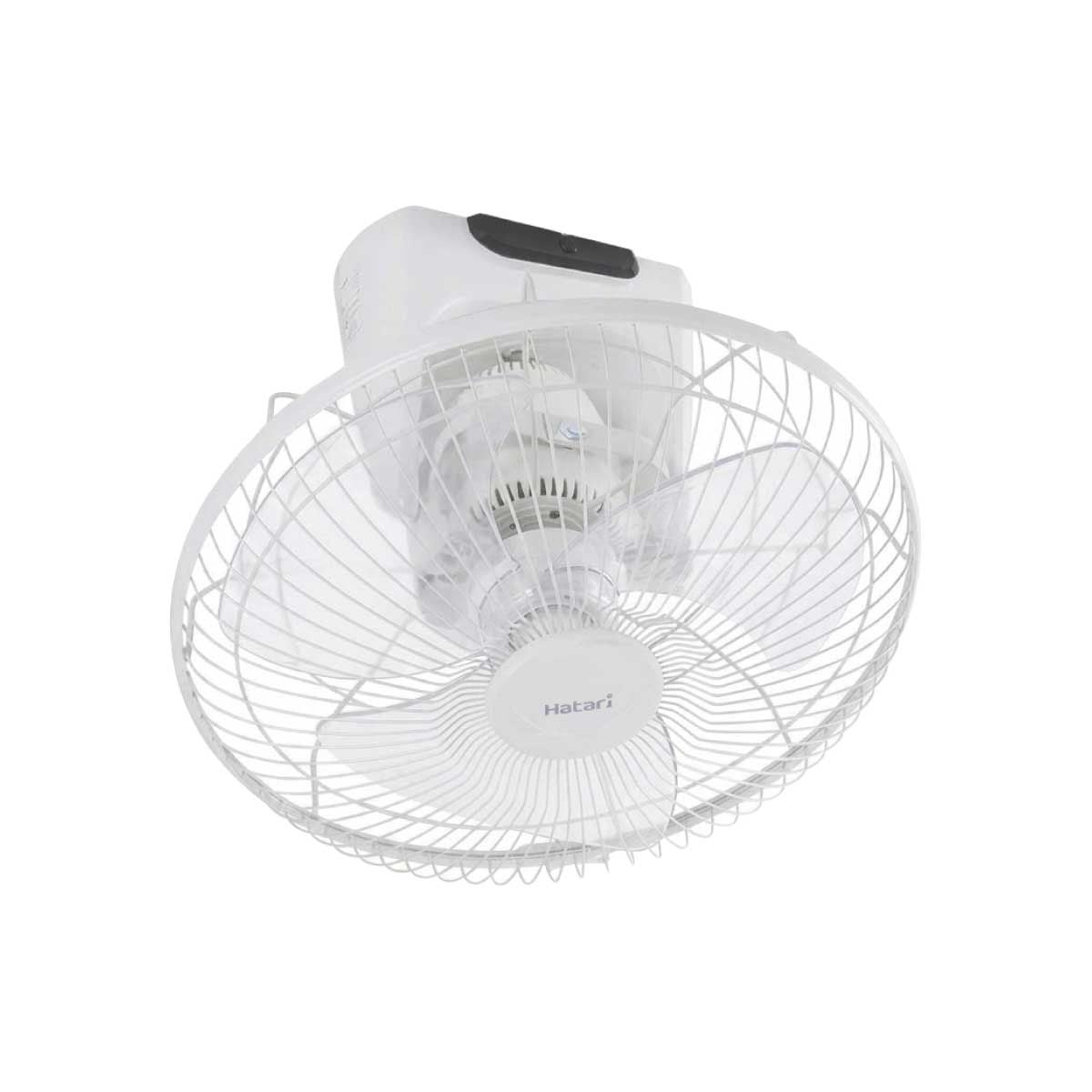 HATARI  พัดลมโคจร พัดลมส่ายรอบตัว พัดลมติดเพดาน รีโมท18 นิ้ว รุ่น HT-C18R1(S)