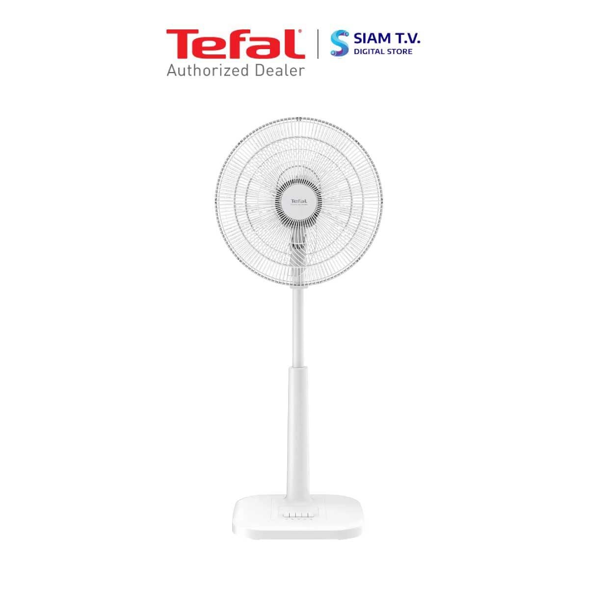 TEFAL พัดลมไสลด์ 16"  5ใบพัด สีขาว รุ่น VF3261T0