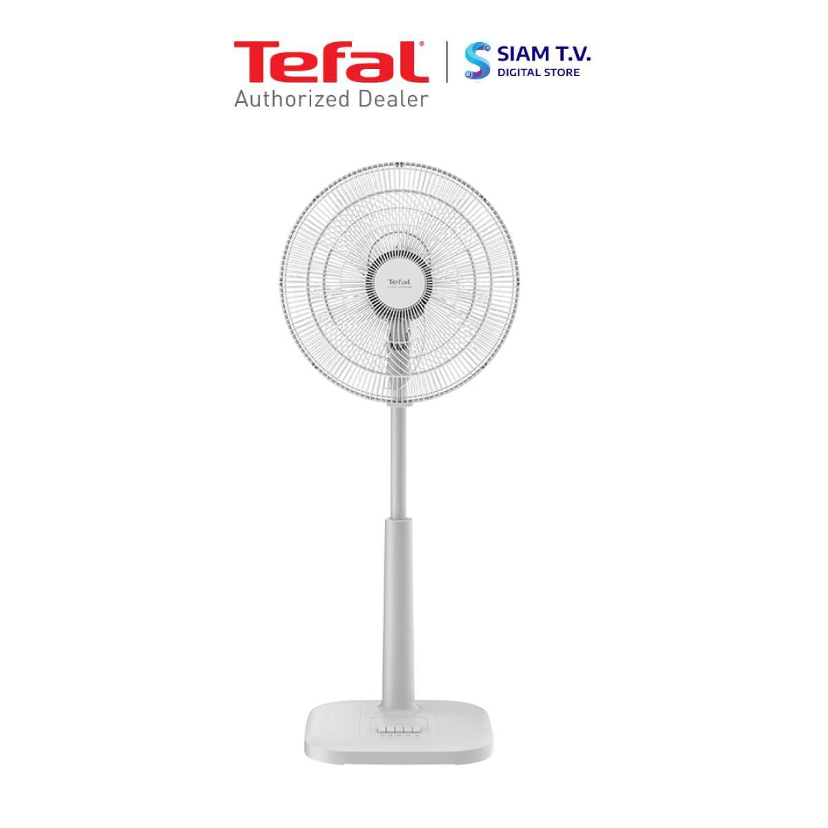 TEFAL พัดลมตั้งสไลด์ 16นิ้ว 5ใบพัด สีเทา รุ่น VF3263T0