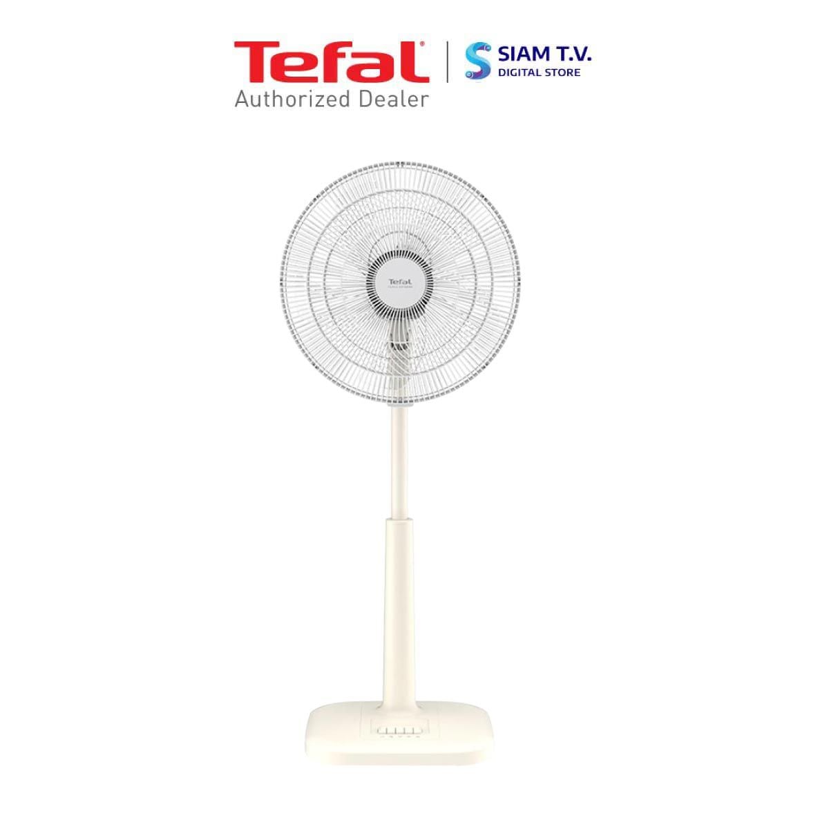 TEFAL  พัดลมตั้งสไลด์16นิ้ว 5ใบพัด สีเบจ รุ่น VF3264T0