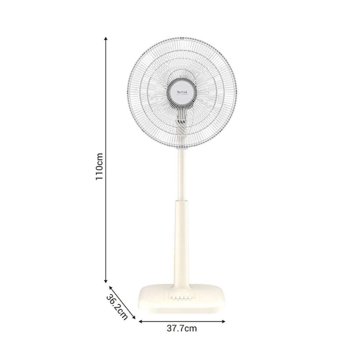 TEFAL  พัดลมตั้งสไลด์16นิ้ว 5ใบพัด สีเบจ รุ่น VF3264T0