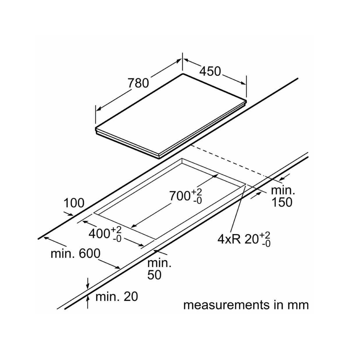 BOSCH เตาอินดักชั่น ซีรี่ 8 78 cm. รุ่น PPI82560MS