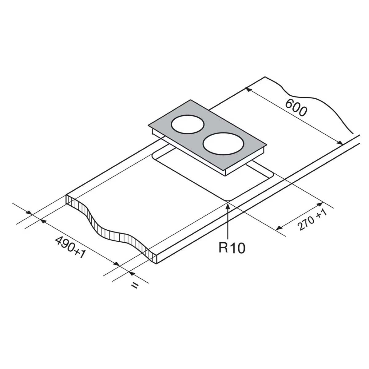 ELECTROLUK เตาInduction Built-in 30CM 2หัว ดิจิตอล รุ่นEHI325CA