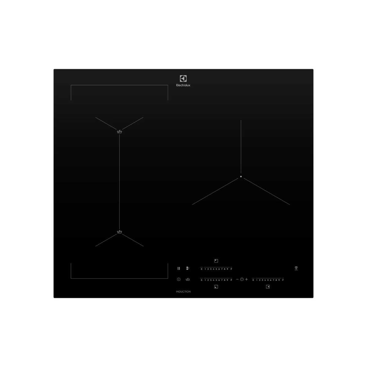 ELECTROLUX เตาInduction Built-in 60CM 3หัว ดิจิตอล รุ่นEHI6355BF
