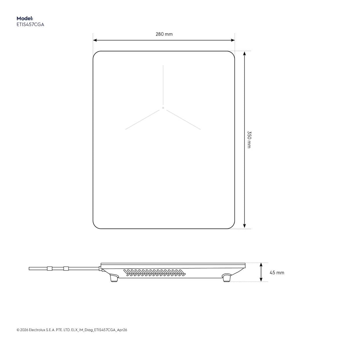 ELECTROLUX เตาแม่เหล็กไฟฟ้า2100W+หม้อสุกี้ รุ่น ETIS457CGA