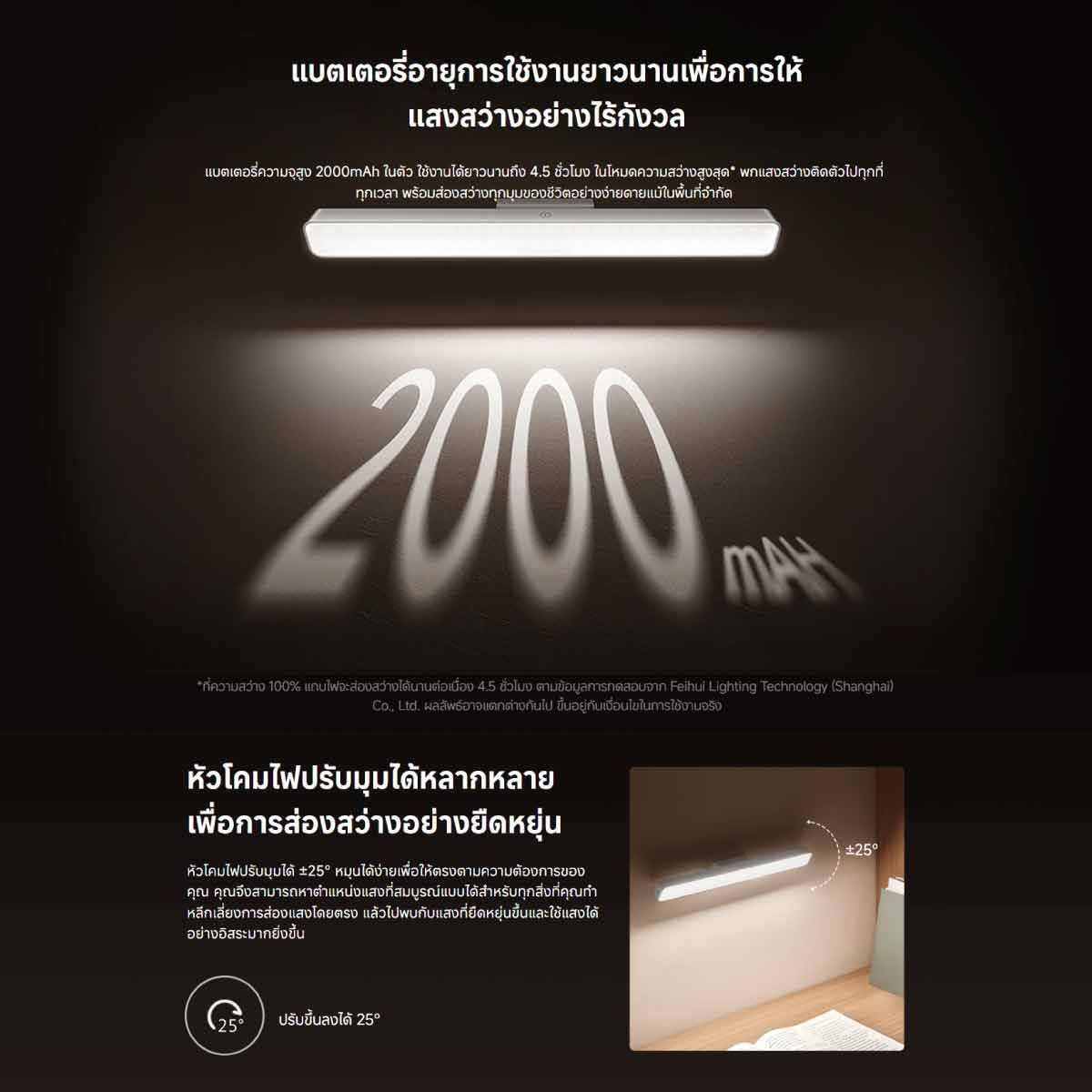 Xiaomi Magnetic Reading Light Bar  แท่งไฟแม่เหล็กสำหรับอ่านหนังสือ