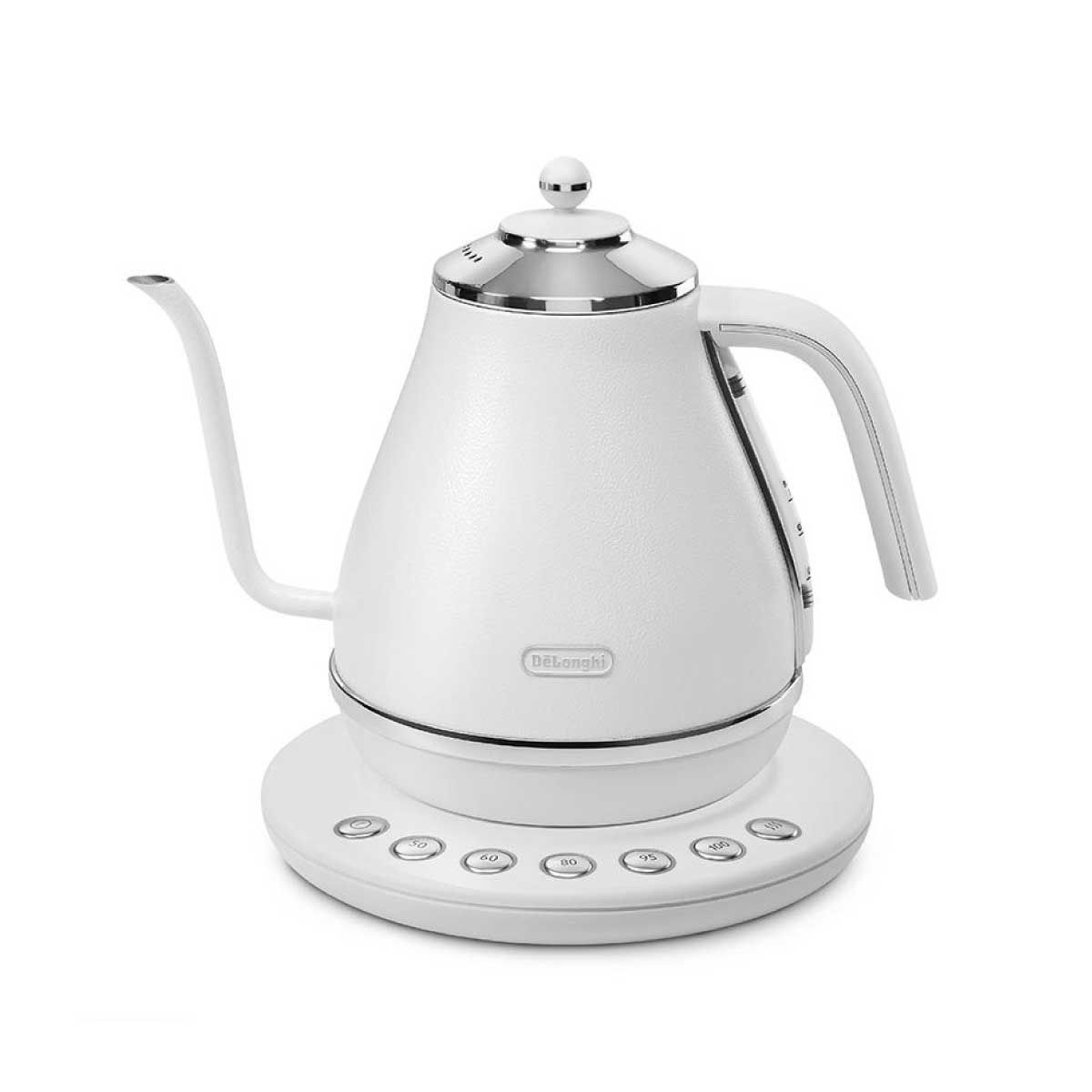 DELONGHI กาต้มน้ำไฟฟ้า1.7ลิตร สไตล์วินเทจ สีขาว รุ่น KBOE2030W
