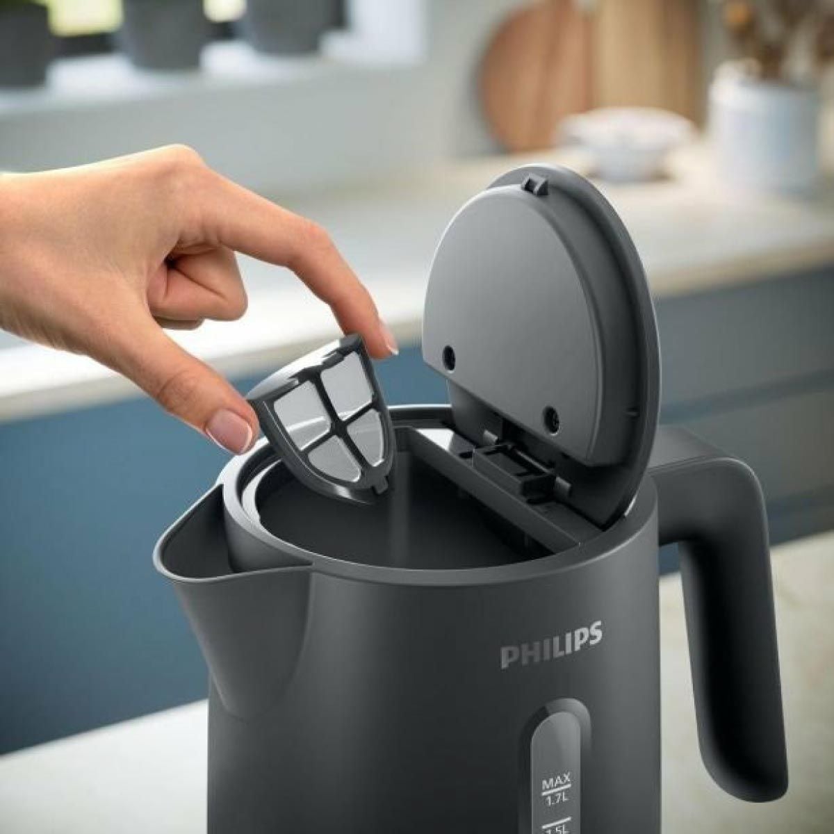 PHILIPS กาต้มน้ำ1.7L สีเทา รุ่น HD9314/90