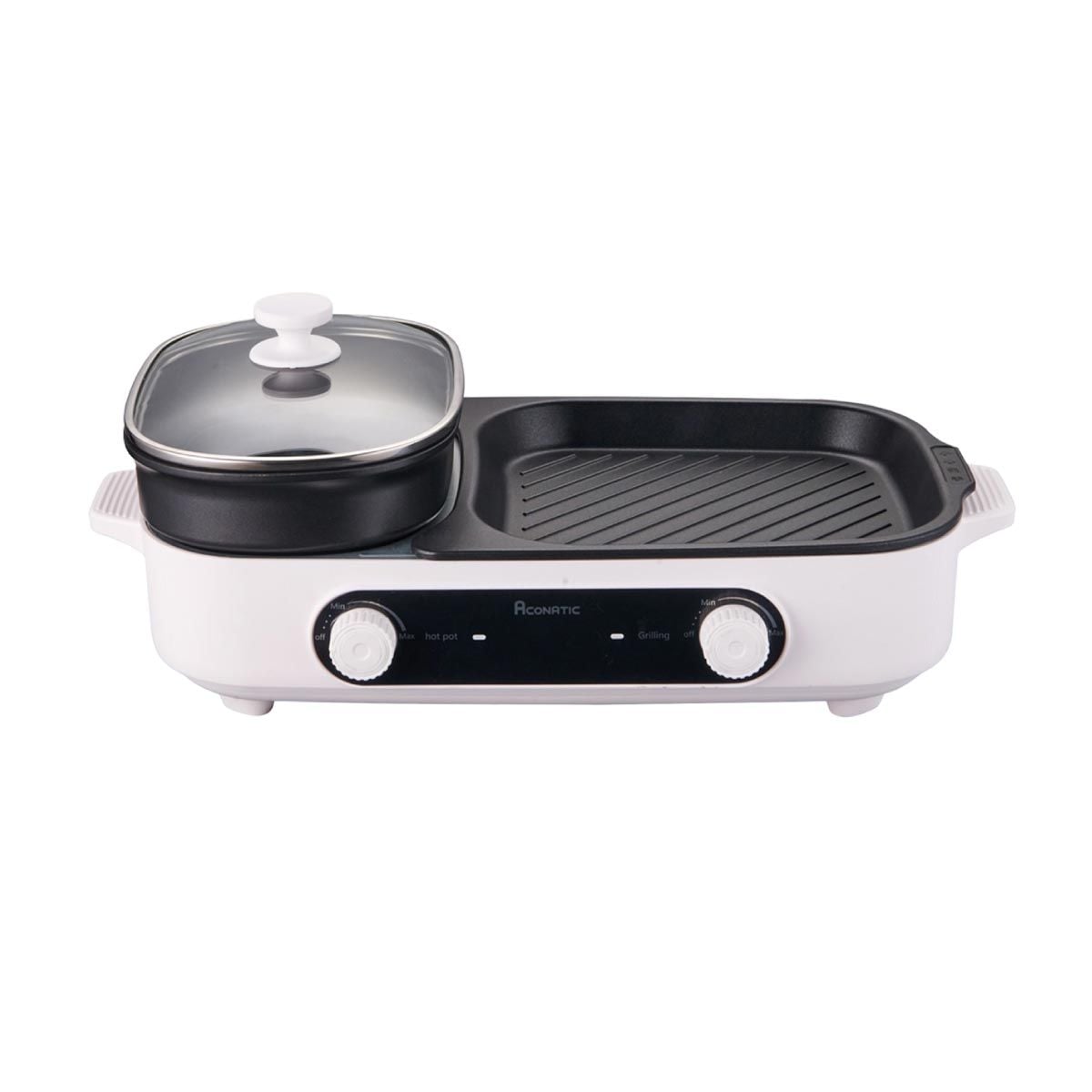 Aconatic เตาปิ้งย่างและชาบู 1500W สีขาว รุ่น AN-PSG1540