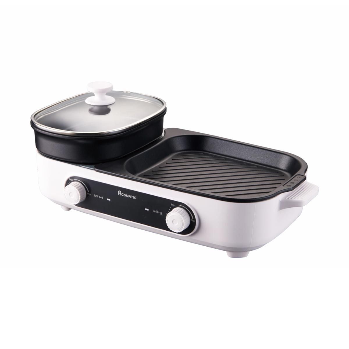 Aconatic เตาปิ้งย่างและชาบู 1500W สีขาว รุ่น AN-PSG1540