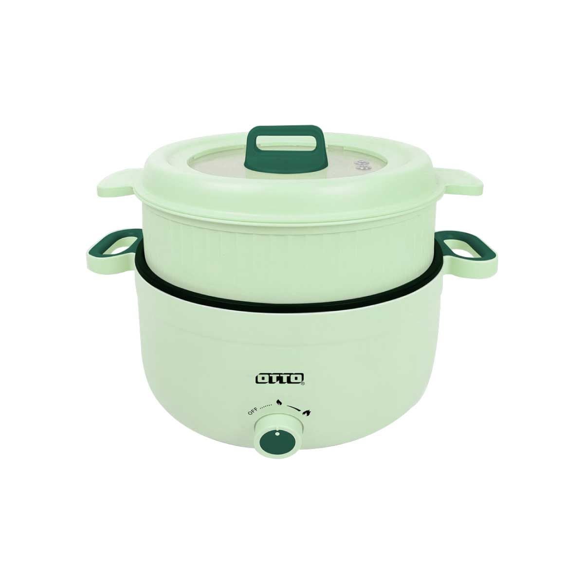 OTTO หม้อสุกี้ 4ลิตร มีซึ้ง สีเขียว SP-310B