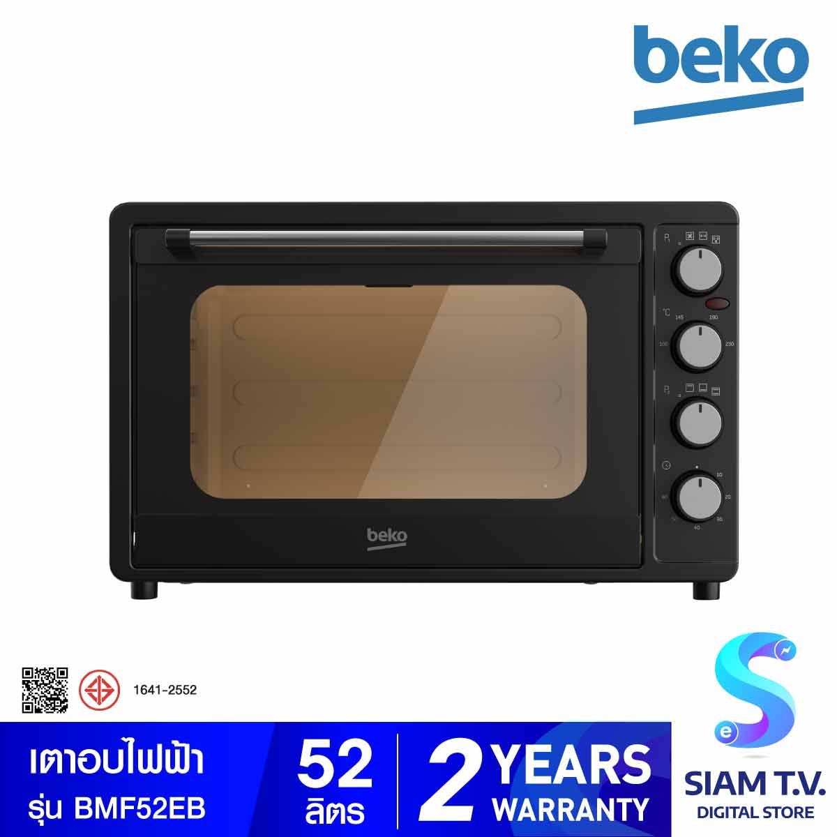 BEKO เตาอบไฟฟ้า 52ลิตร 2200W สีดำ รุ่นBMF52EB