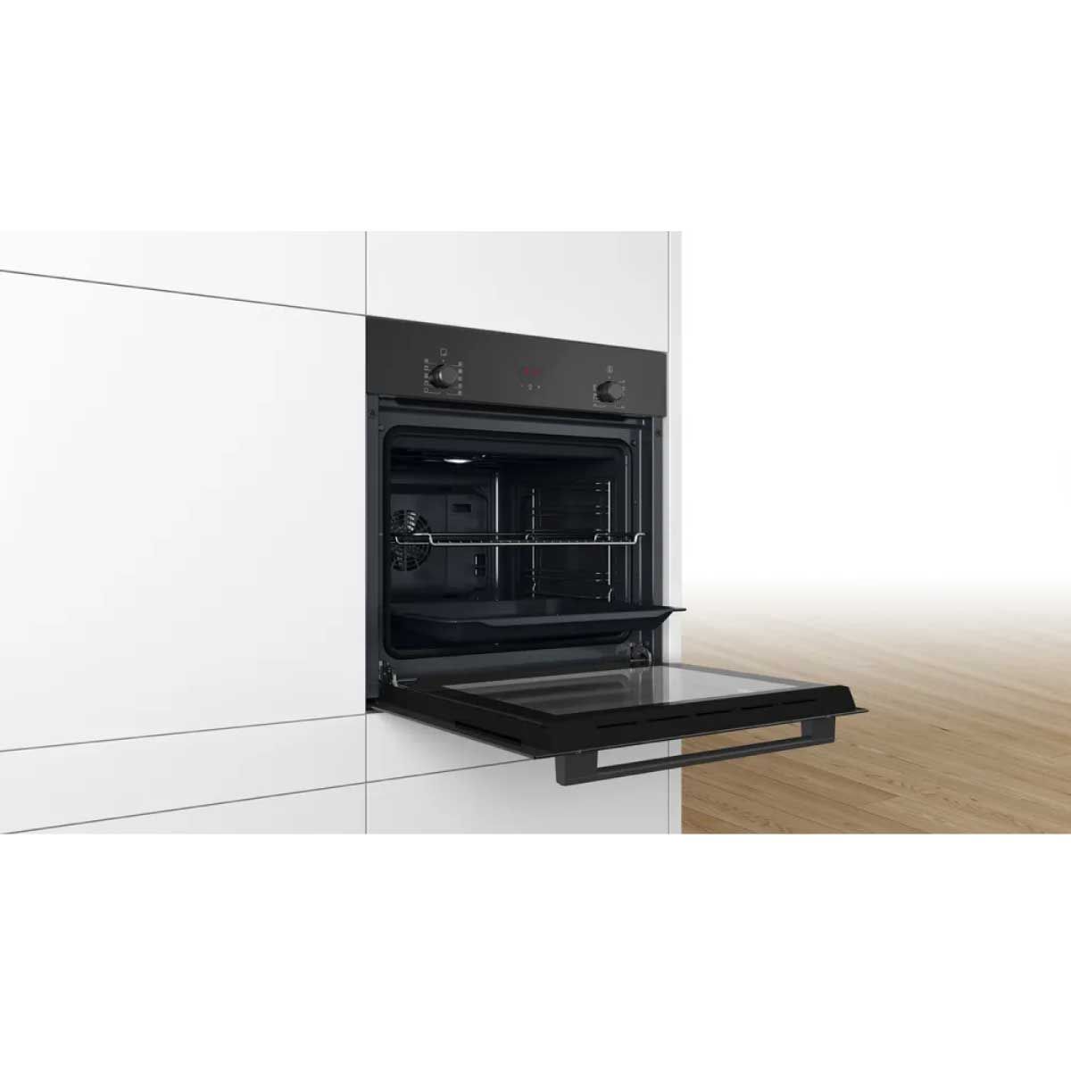 BOSCH เตาอบแบบฝัง built-in  66 ลิตร สีดำ รุ่น HBF512BB1H