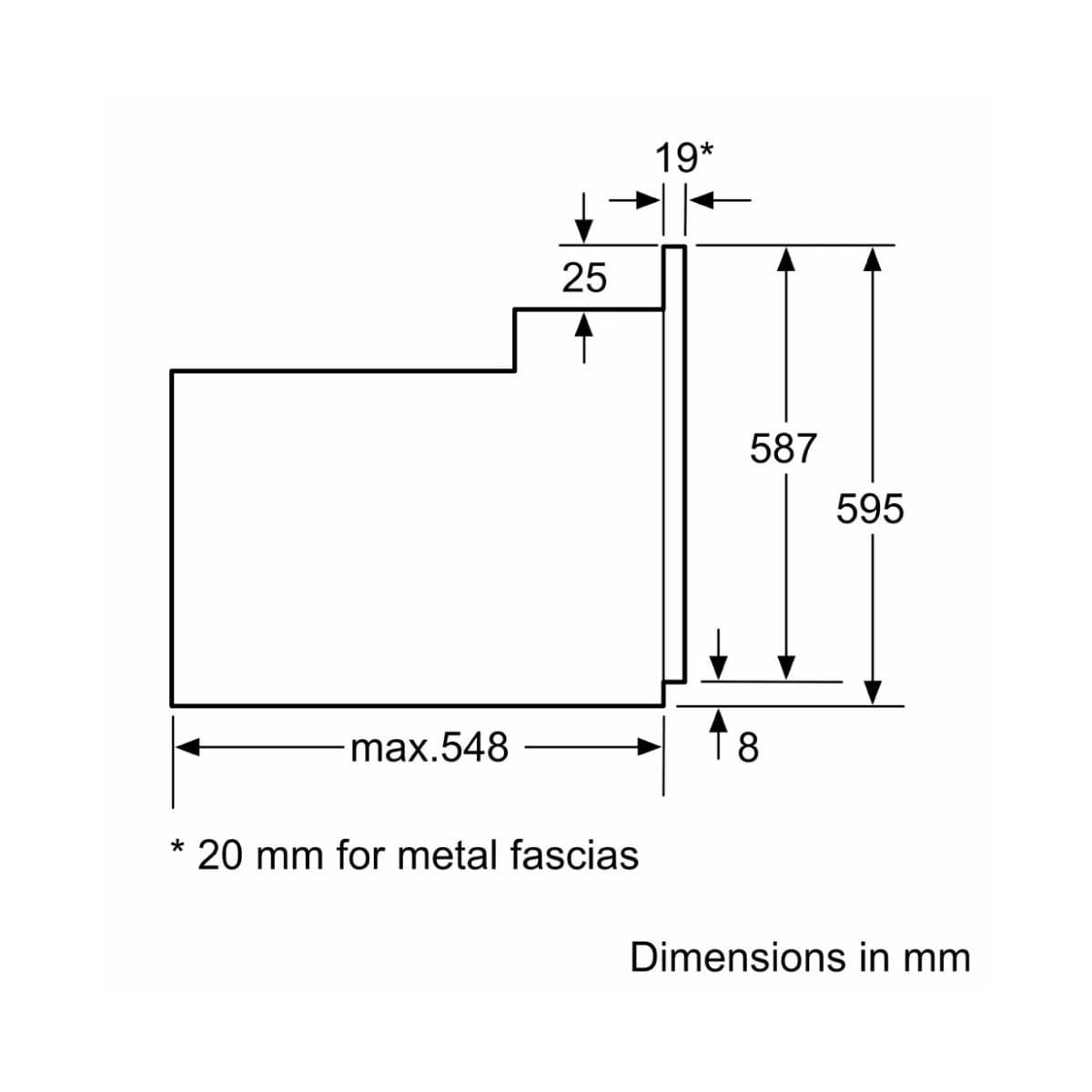 BOSCH เตาอบแบบฝัง built-in  66 ลิตร สีดำ รุ่น HBF512BB1H