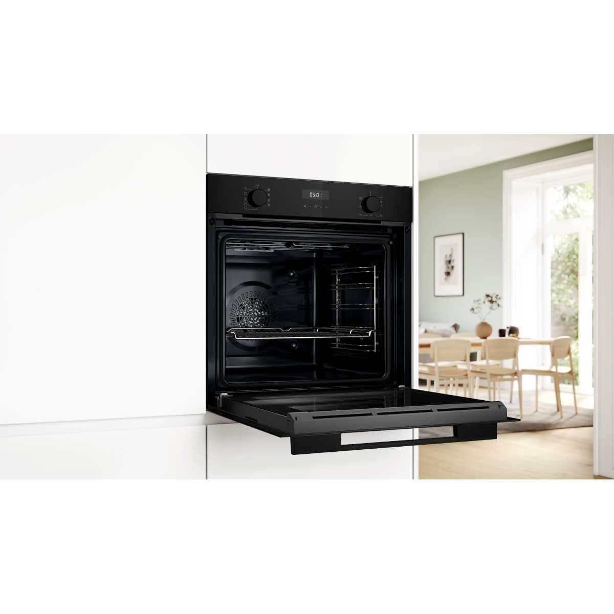 BOSCH เตาอบแบบฝัง 60cm 76ลิตร Seres4 รุ่น HJA715BA0K