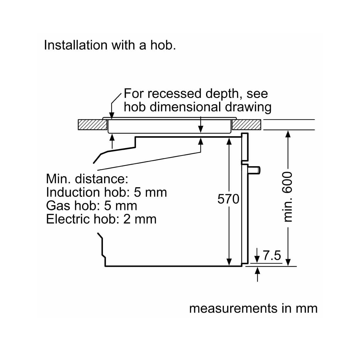 BOSCH เตาอบแบบฝัง 60cm 76ลิตร Seres4 รุ่น HJA715BA0K