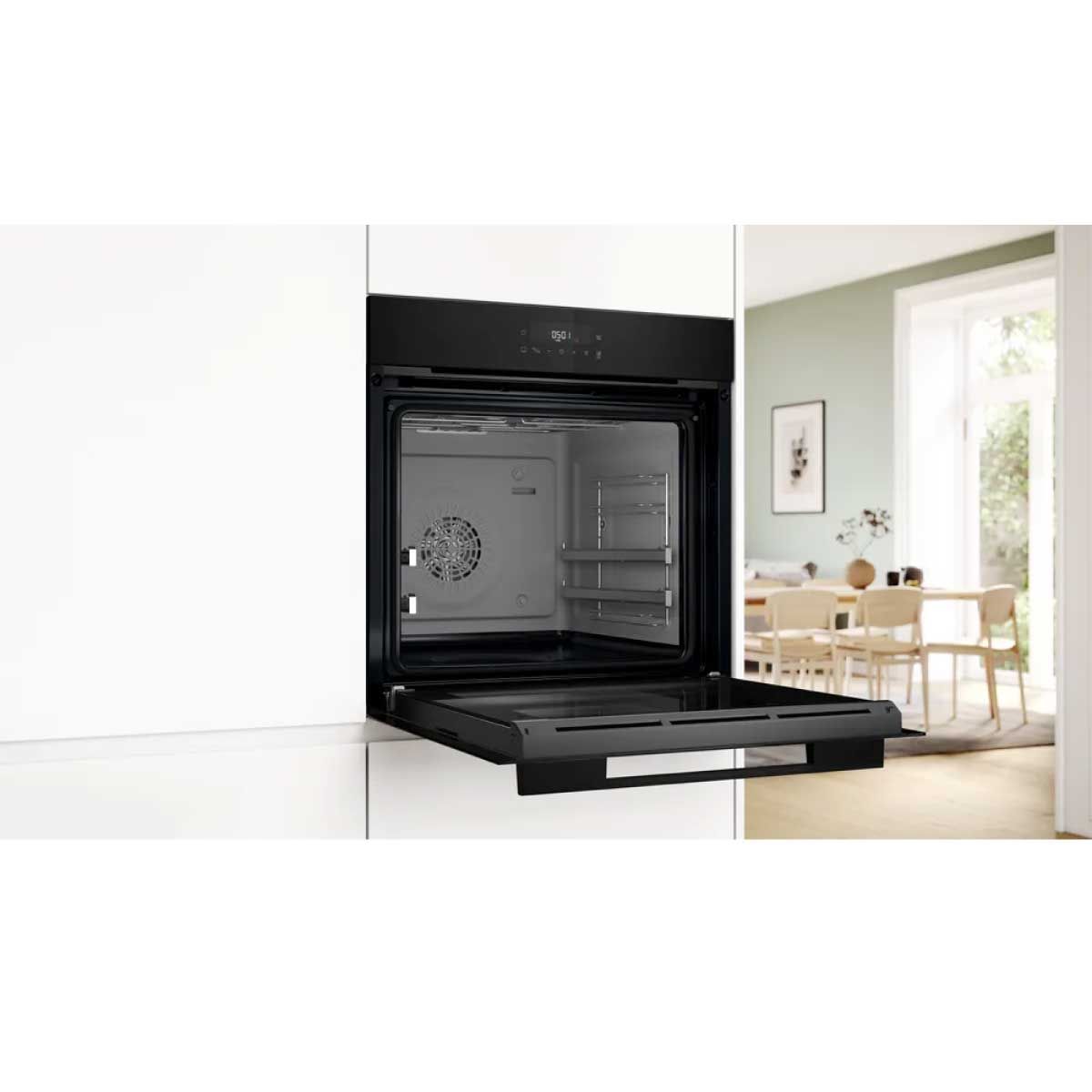 BOSCH เตาอบแบบฝั ง 6 0cm Serie 6 ขนาด 76 ลิตร สีดำ รุ่นHBJG852YB0K