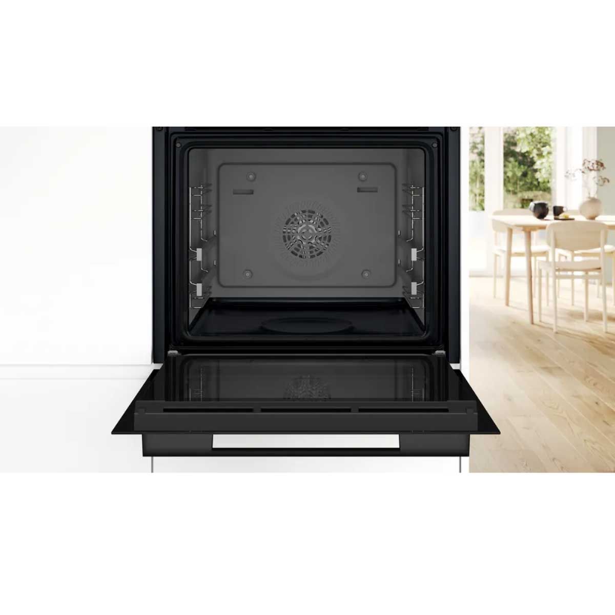 BOSCH เตาอบแบบฝั ง 6 0cm Serie 6 ขนาด 76 ลิตร สีดำ รุ่นHBJG852YB0K