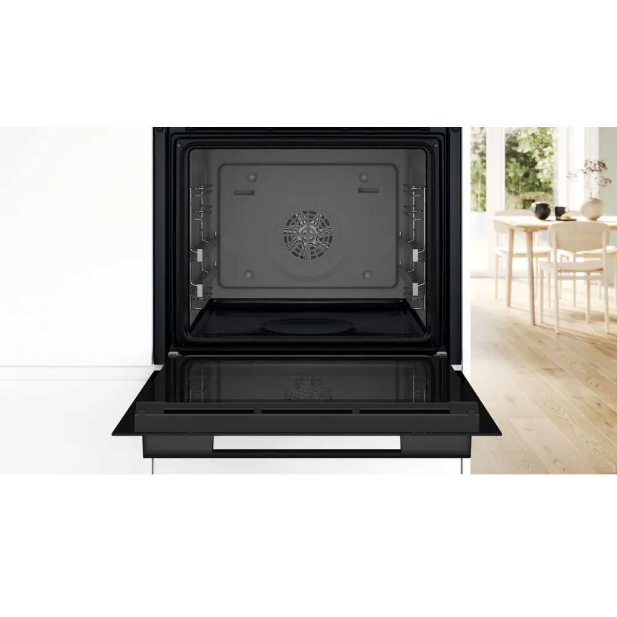 BOSCH เตาอบแบบฝั ง 6 0cm Serie 6 ขนาด 76 ลิตร สีดำ รุ่นHBJG852YB0K