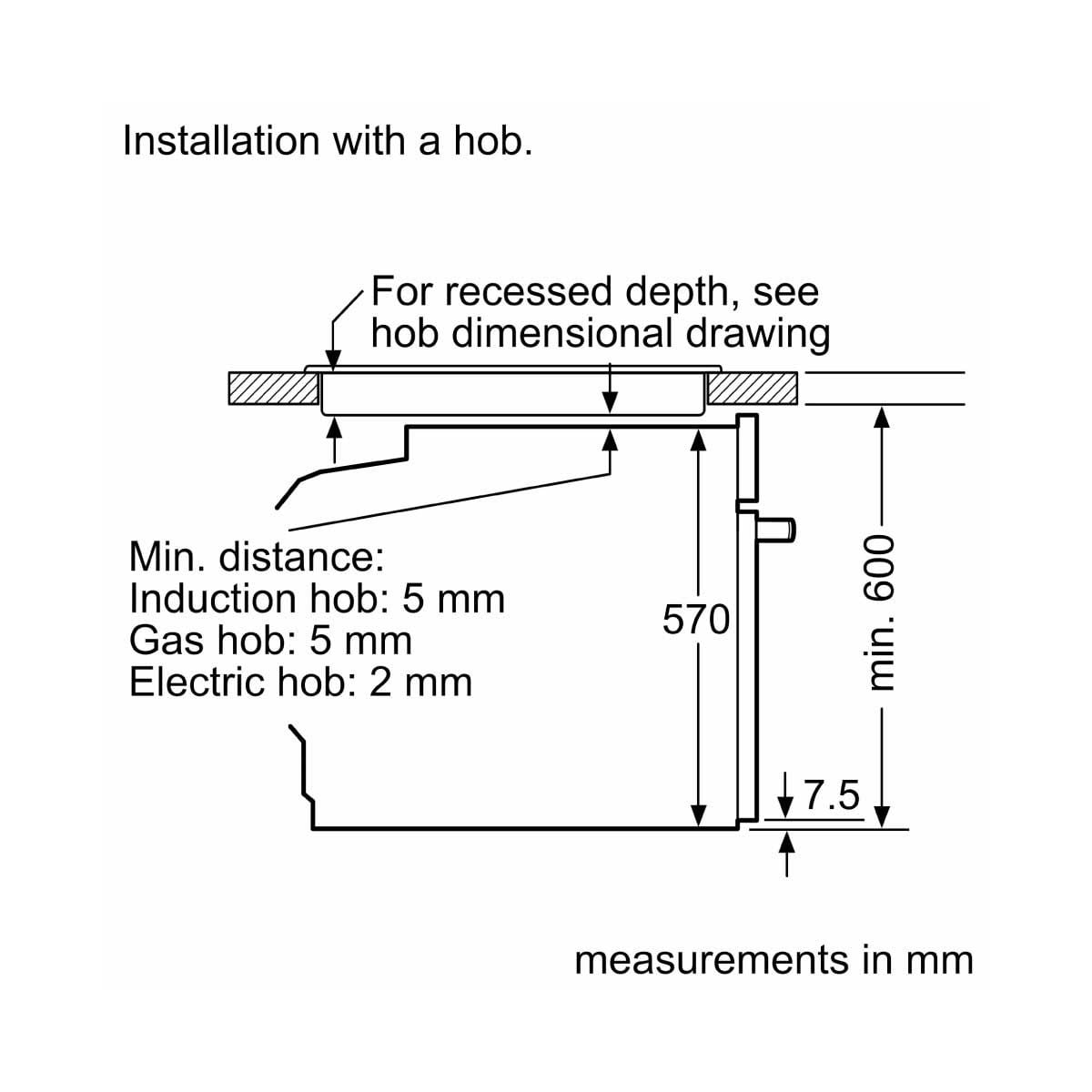 BOSCH เตาอบแบบฝัง60cm 76ลิตร Series6 รุ่น HJG852YN0K
