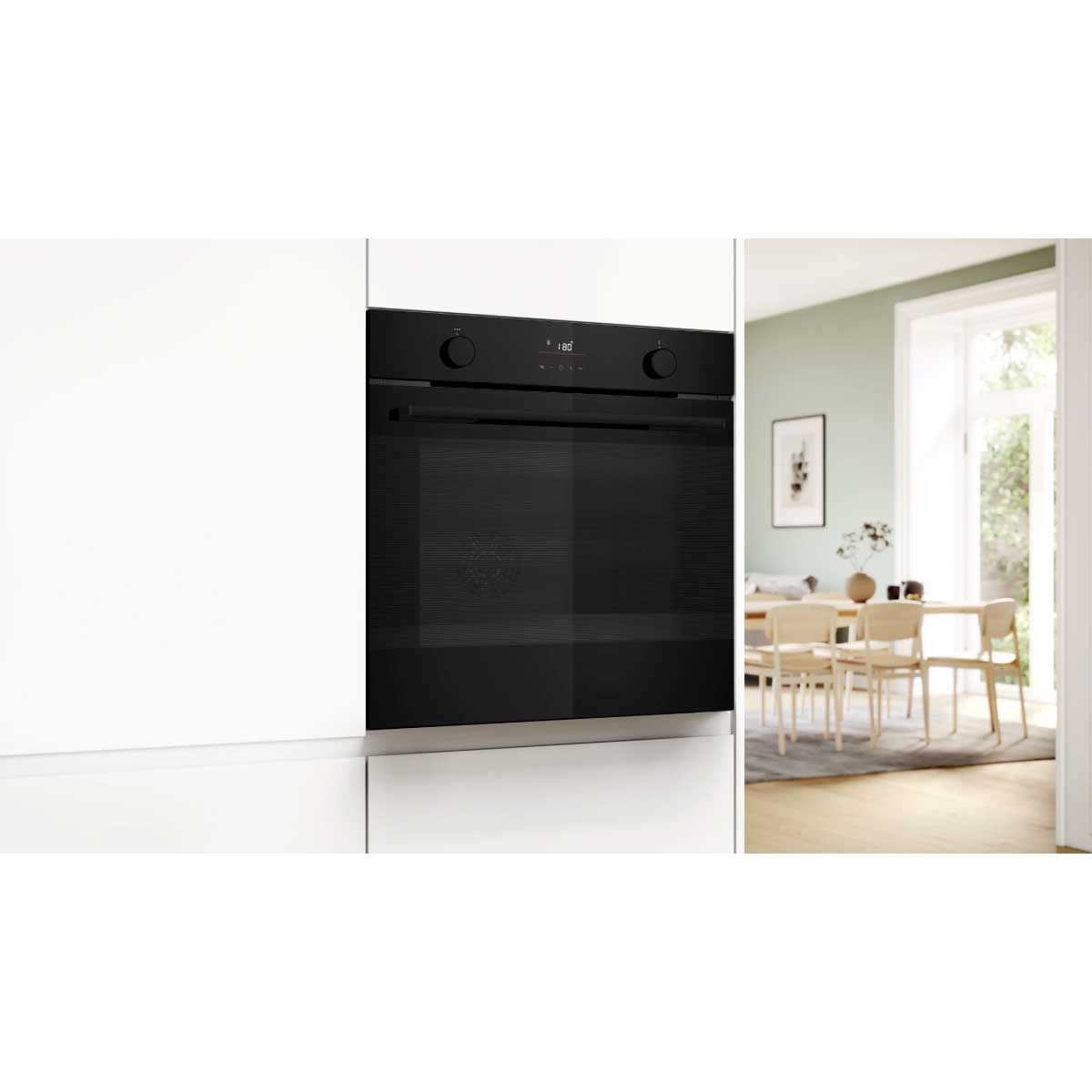 BOSCH เตาอบแบบฝัง60cm 76ลิตร สีดำ รุ่นHUA736EA0K