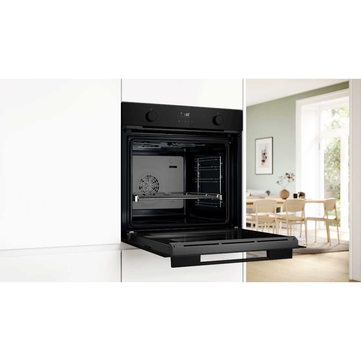 BOSCH เตาอบแบบฝัง60cm 76ลิตร สีดำ รุ่นHUA736EA0K
