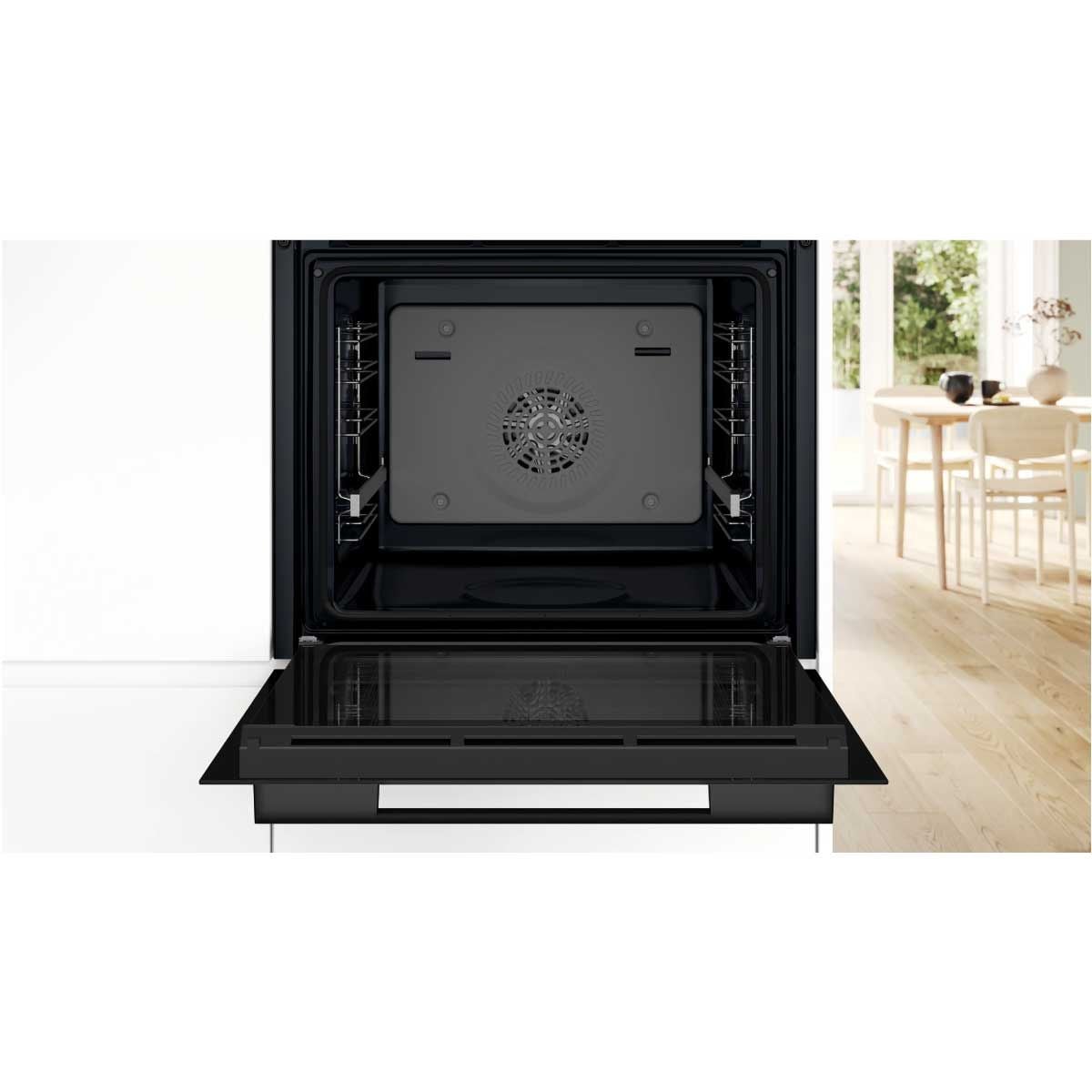 BOSCH เตาอบแบบฝัง60cm 76ลิตร สีดำ รุ่นHUA736EG0K