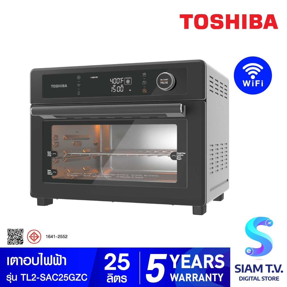 TOSHIBA เตาอบไฟฟ้า ความจุ 25 ลิตร  Wifi รุ่น TL2-SAC25GZC