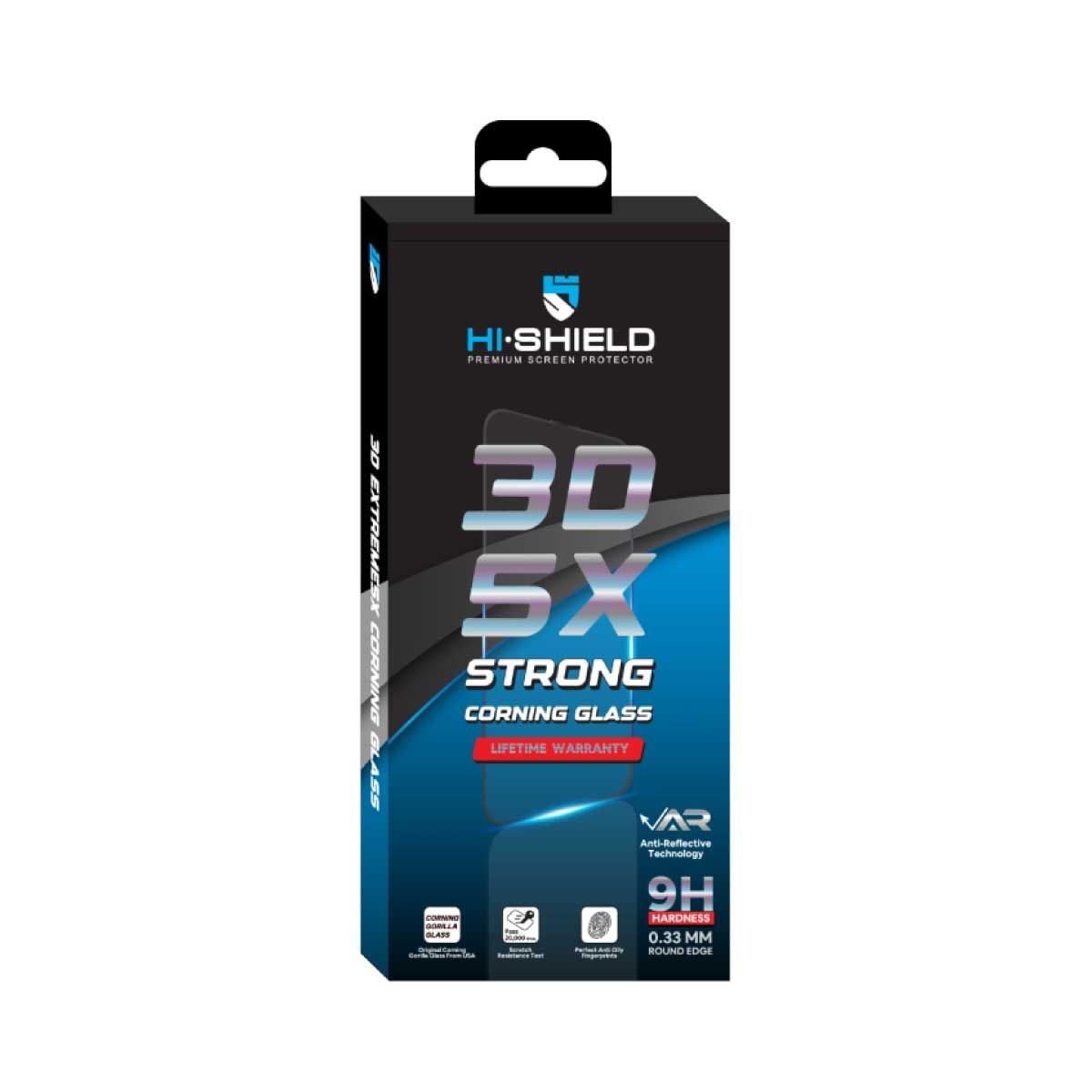 HISHIELD 3D 5X Strong Corning Glass - ฟิล์มกระจกนิรภัยเต็มจอสำหรับสมาร์ทโฟนรุ่นที่ 17Promax