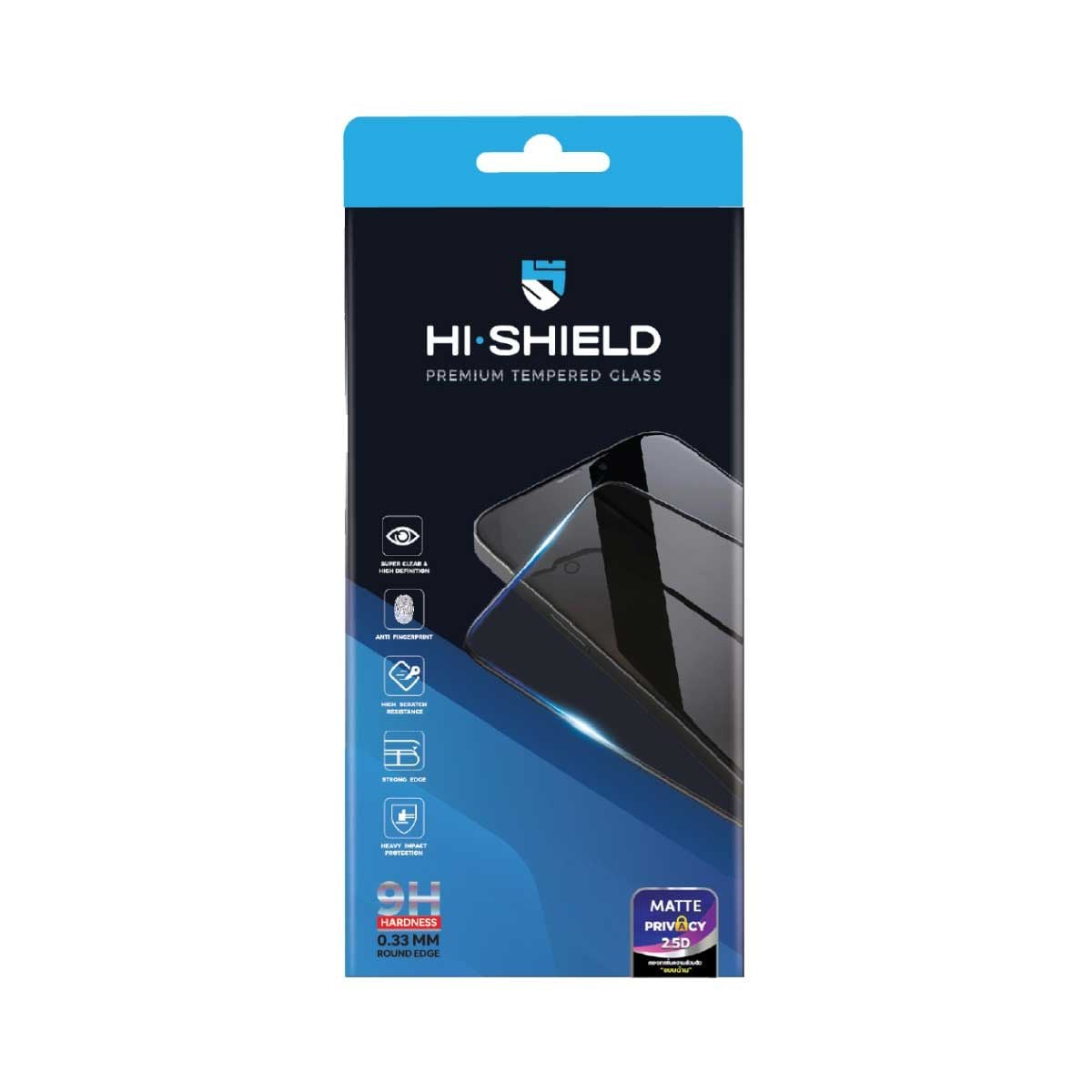 Hi-Shield ฟิล์มกระจกกันมองข้างแบบด้าน 2.5D Matte Privacy Glass - iPhone 18 Pro Max