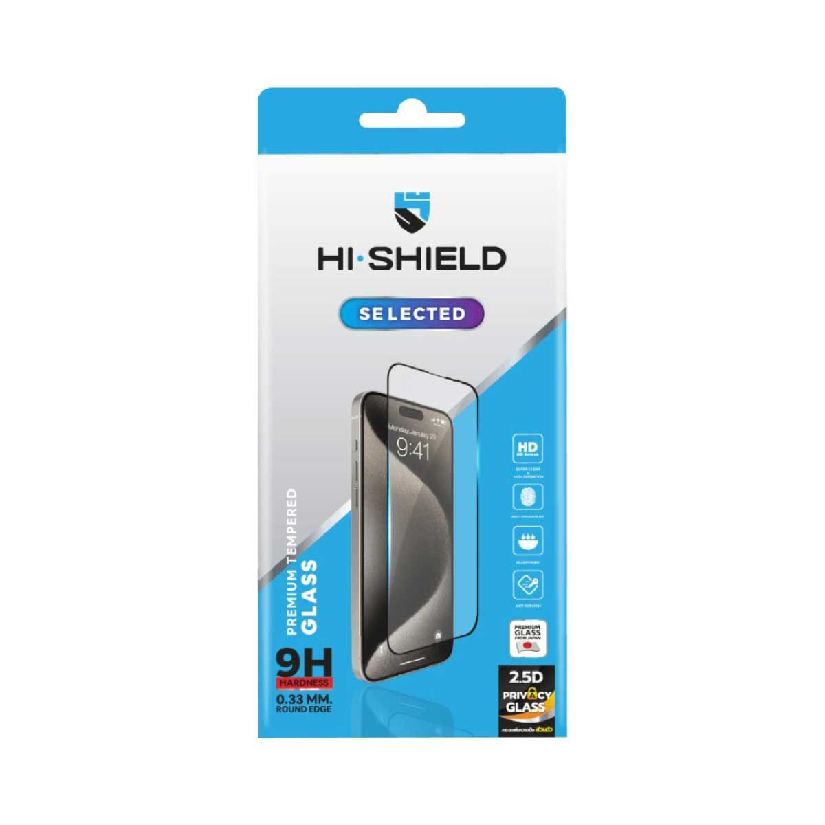 Hi-Shield Selected ฟิล์มกระจกกันมองข้าง 2.5D Privacy Glass - iPhone 18 Pro Max