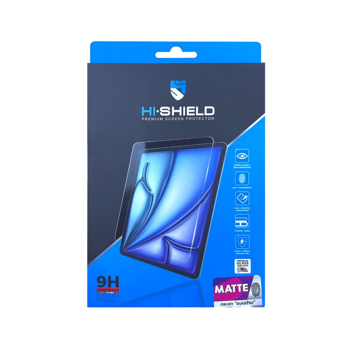 HISHIELD ฟิล์มกระจกแบบด้าน ปกป้องเต็มหน้าจอ ความหนากระจก 0.33mm สำหรับรุ่น iPad Mini7 (2024)  หน้าจอ 8.3 นิ้ว