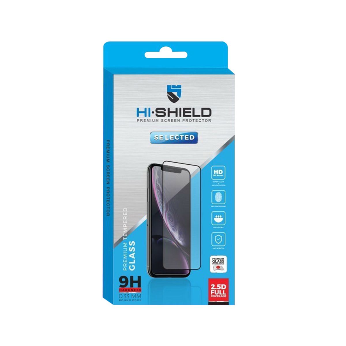 HI-SHIELD ฟิล์มกระจกกันรอยเหรียญ TG FULL COVERAGE SELETED IPHONE 13