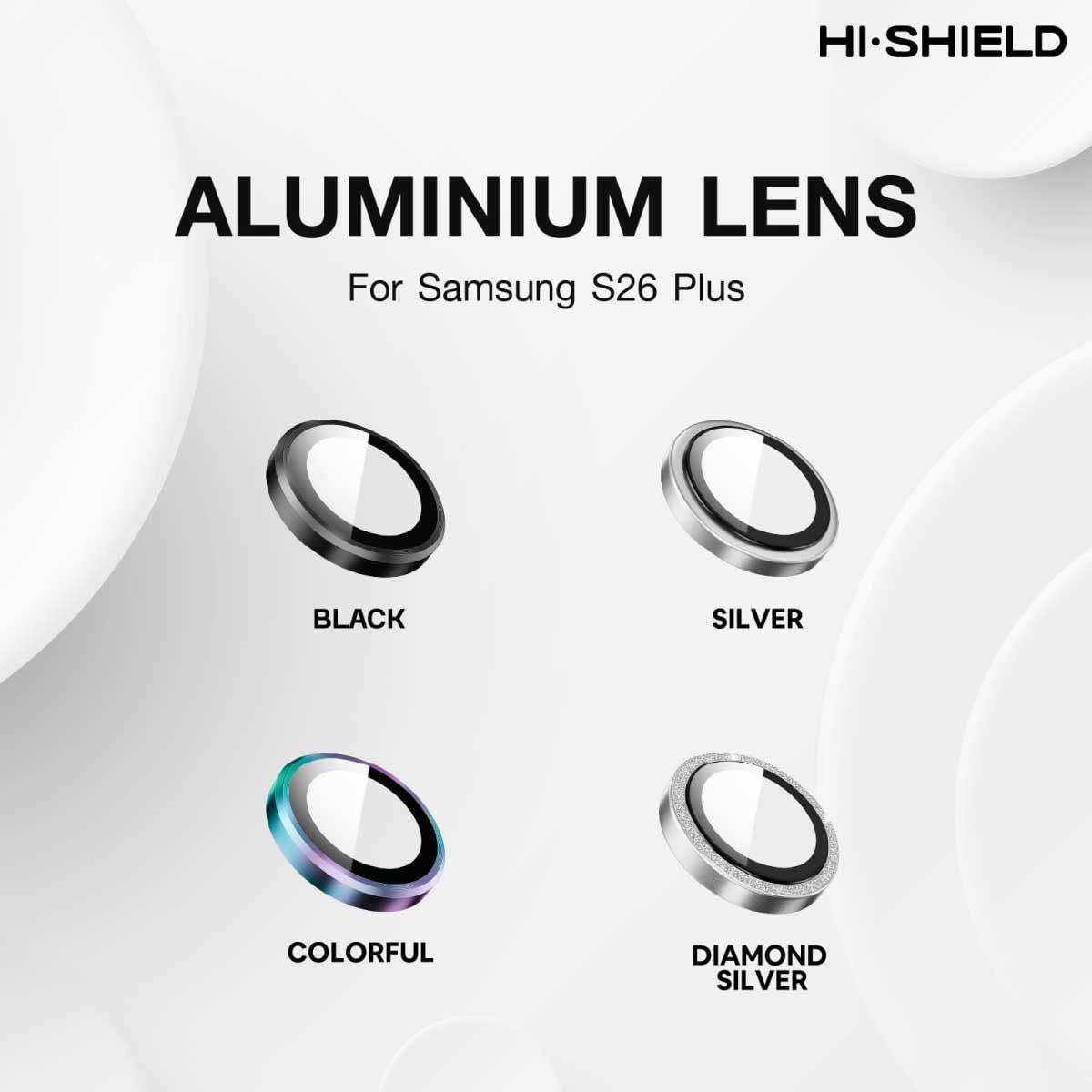 Hi-Shield กระจกกันเลนส์กล้อง Aluminium Lens Samsung S26 Plus สี Silver