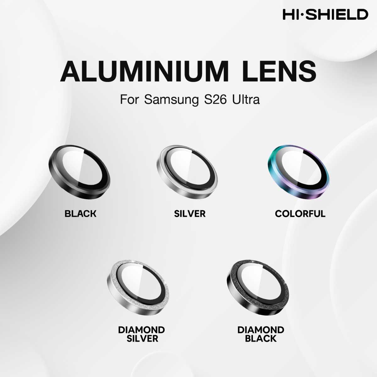Hi-Shield กระจกกันเลนส์กล้อง Aluminium Lens Samsung S26 Ultra สี Silver