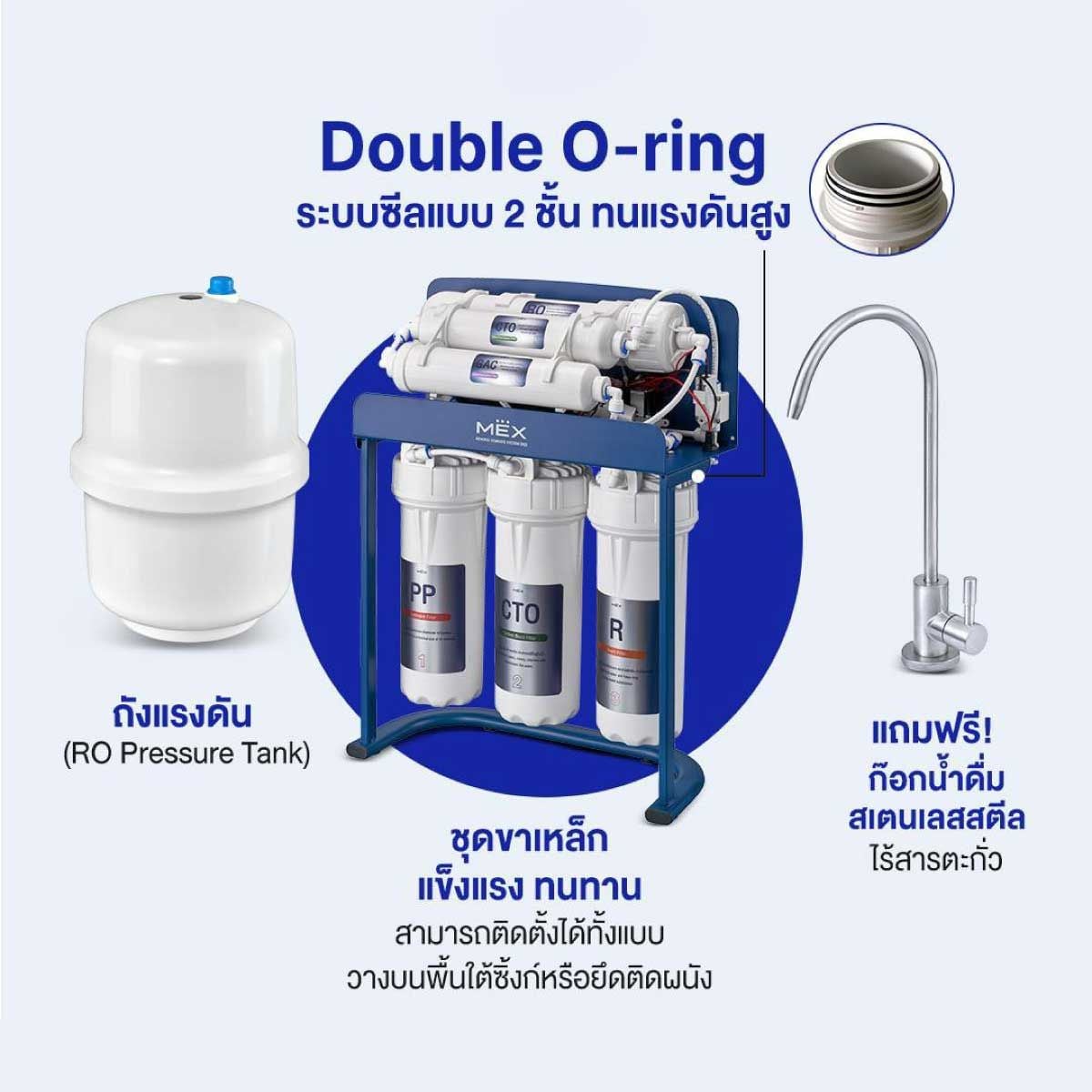 MEX เครื่องกรองน้ำดื่ม6ขั้นตอน รุ่น X-STREAM RO75