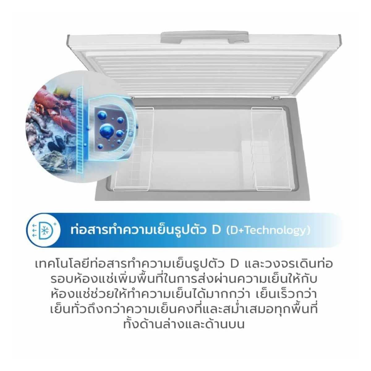 MIDEA  ตู้แช่แข็งฝาทึบ5Q รุ่น MDRC211FEG01TH