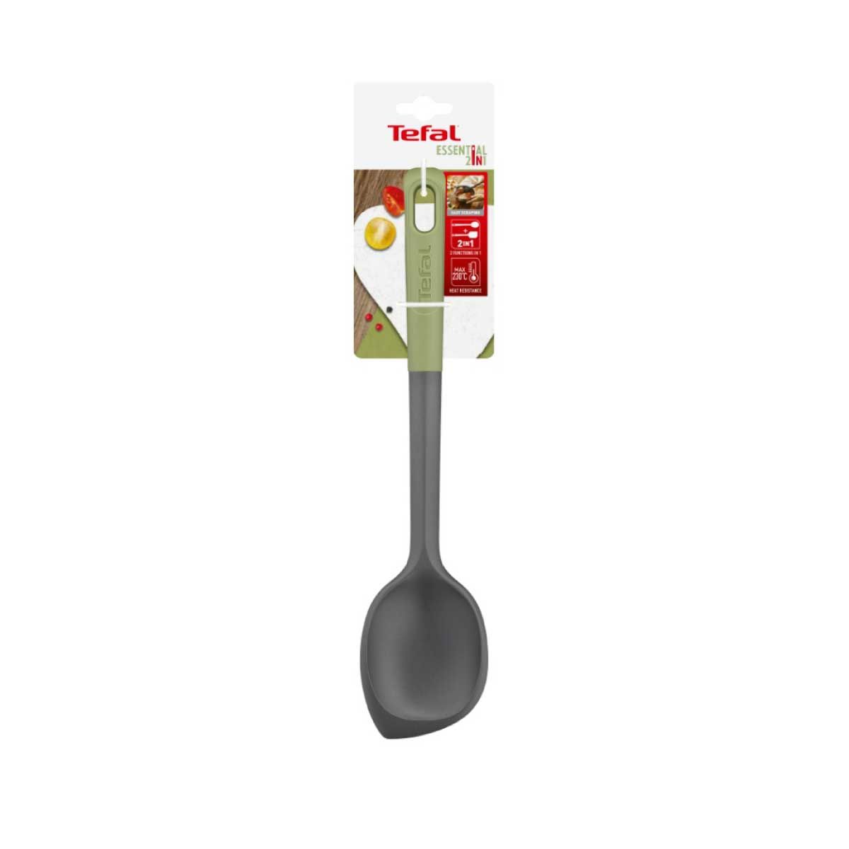 TEFAL ช้อนตักอาหารEssential 2in1สีเทา รุ่น K2791024