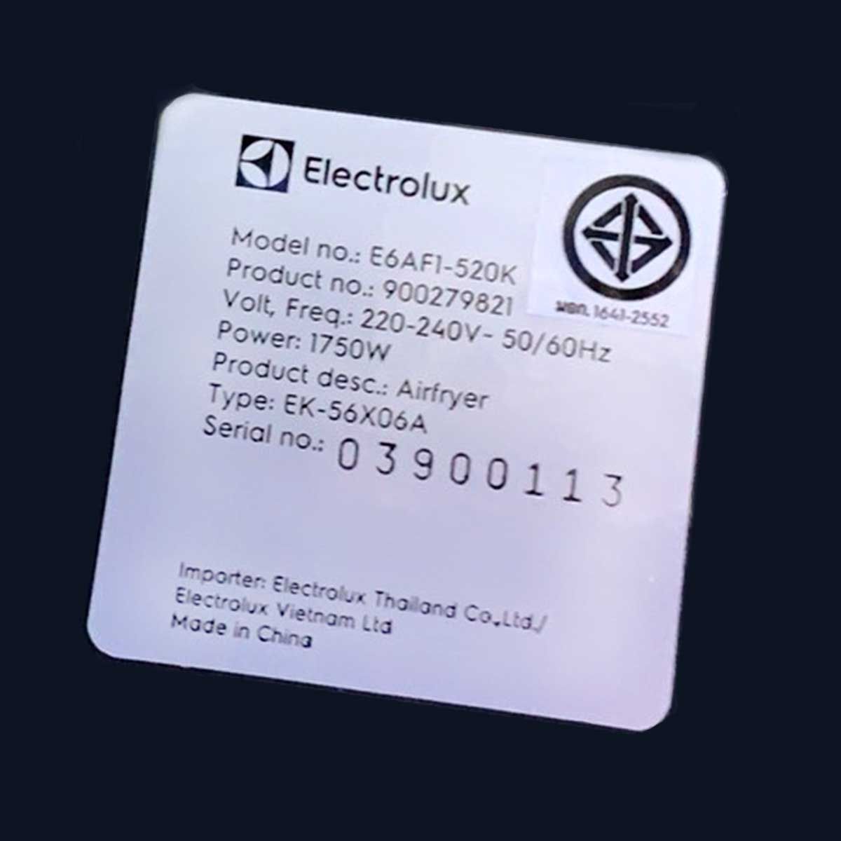 ELECTROLEX หม้อทอดไร้น้ำมัน รุ่น E6AF1-520K ความจุ 5 ลิตร