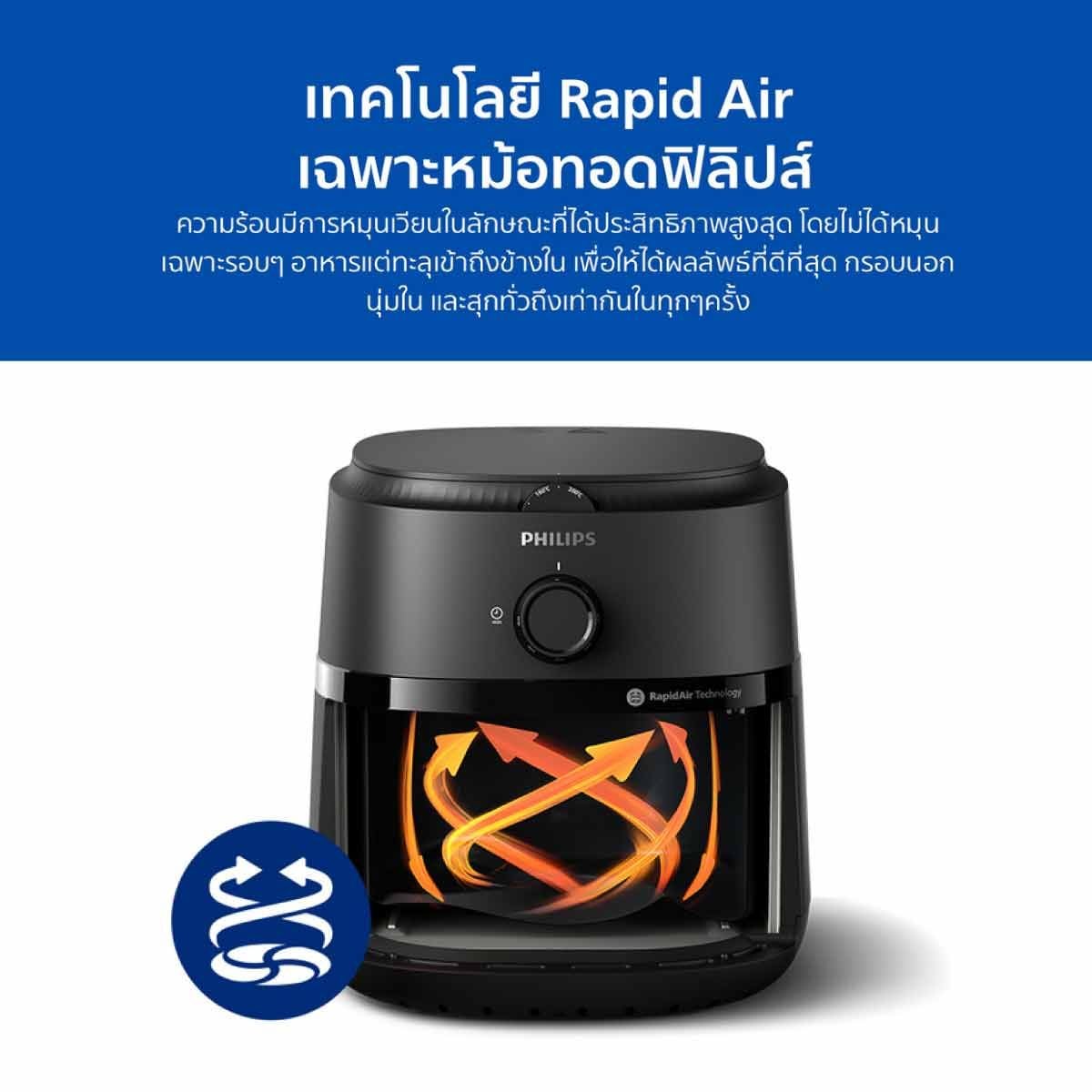 PHILIPS หม้อทอดไร้น้ำมัน Airfryer 1000 series ขนาด 3.2 ลิตร รุ่น NA110/00