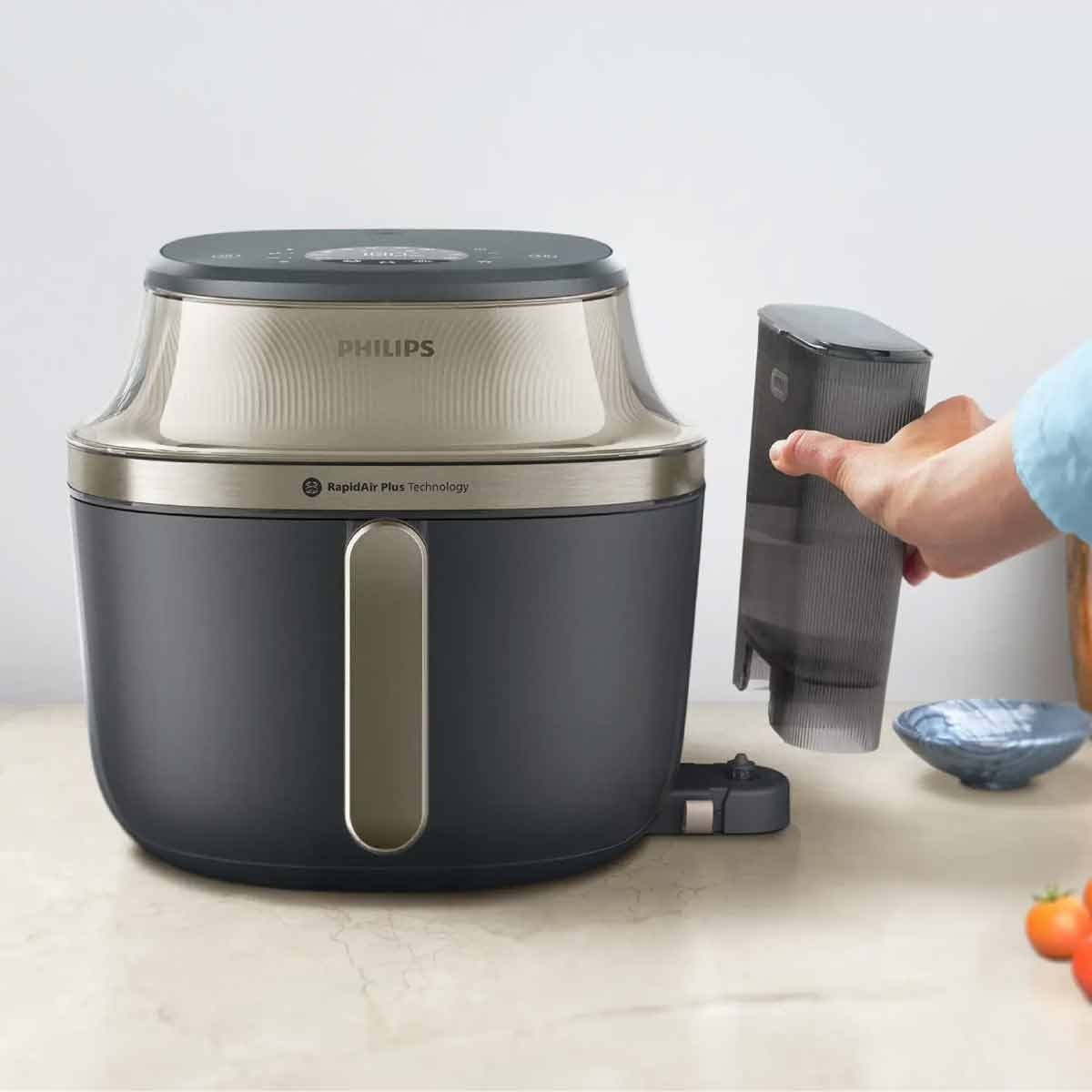 PHILIPS หม้อทอดไร้น้ำมัน7.2L กระจกใส+ไอน้ำ รุ่นNA543/00