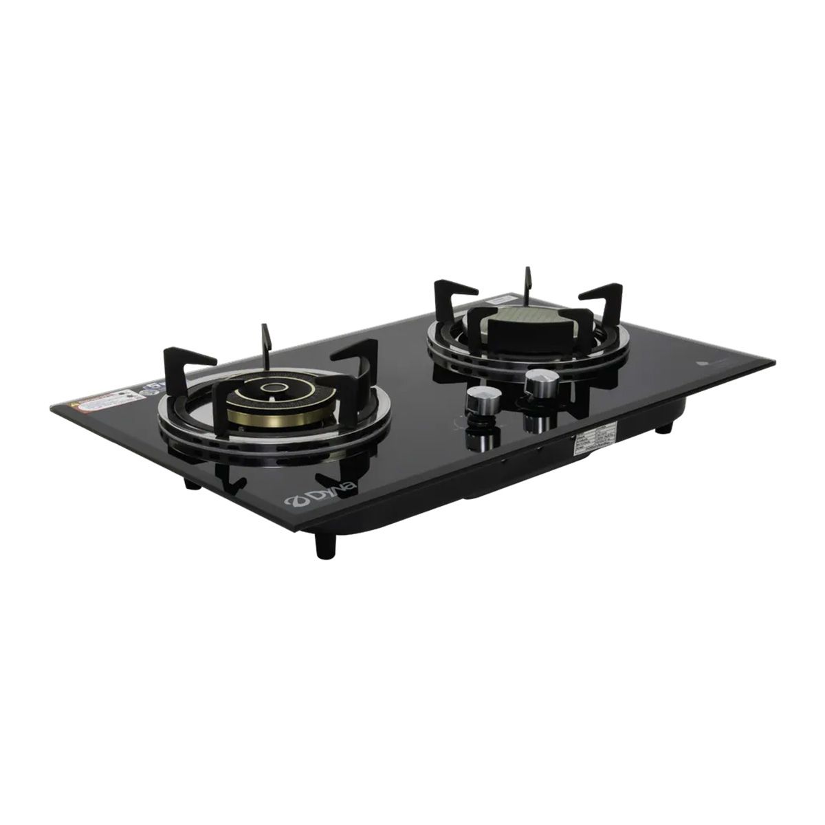 DYNA HOME เตาแก๊สคู่ หน้ากระจกนิรภัย แบบฝัง หัวเตาอินฟาเรด + หัวเตาหล่อ  รุ่น DF-922