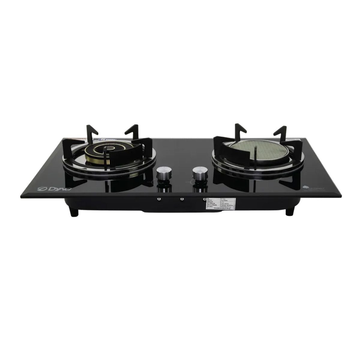 DYNA HOME เตาแก๊สคู่ หน้ากระจกนิรภัย แบบฝัง หัวเตาอินฟาเรด + หัวเตาหล่อ  รุ่น DF-922