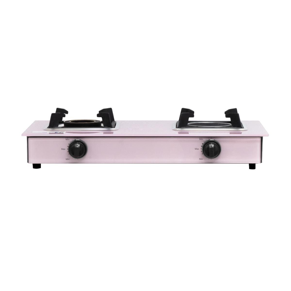 DYNAHOME เตาแก๊สคู่ตั้งโต๊ะ หัวทองเหลือง+อินฟาเรด สีชมพูDH-IF624P