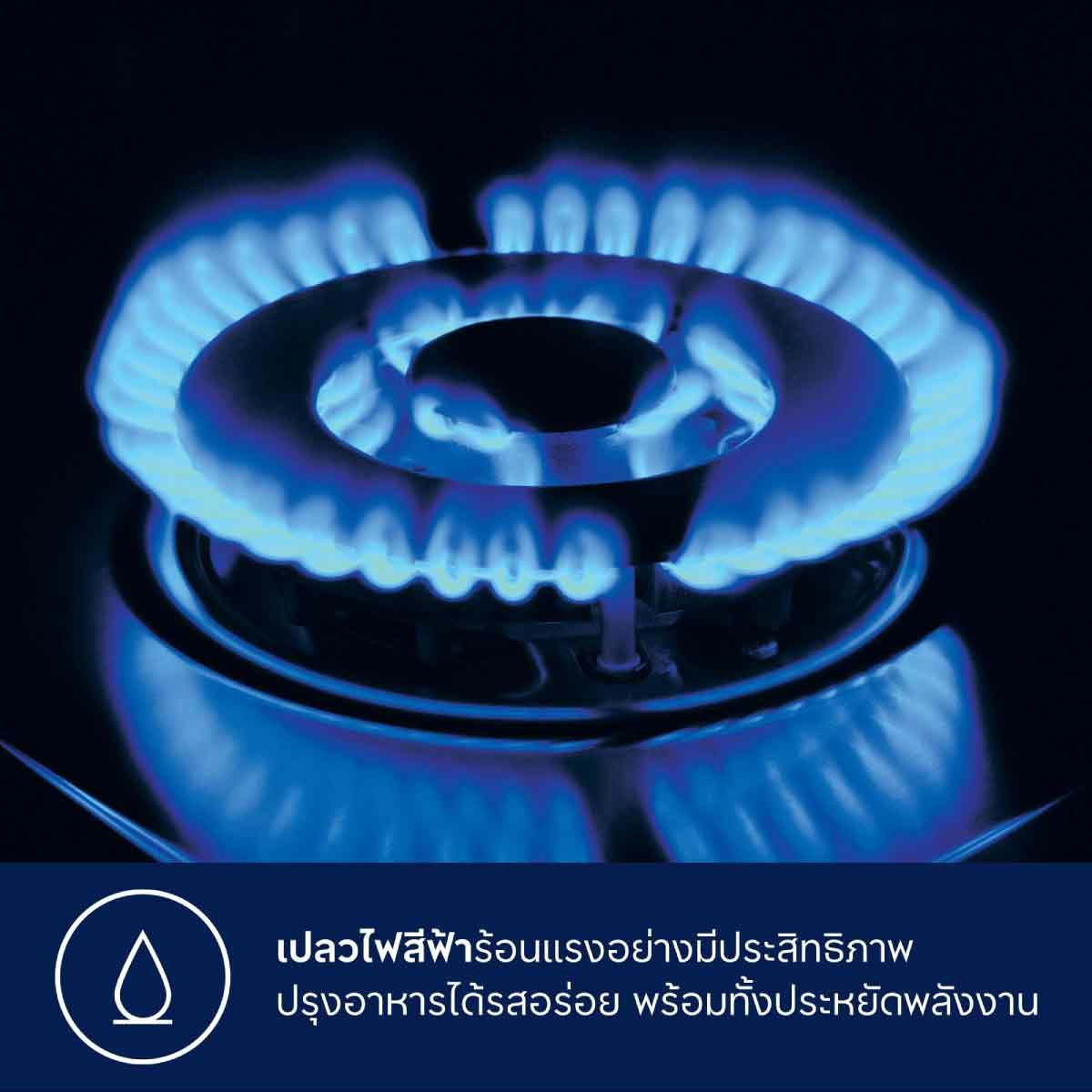 ELECTROLUX เตาแก็สแบบฝัง78CM 2หัว 4.7KW EHG7202BE