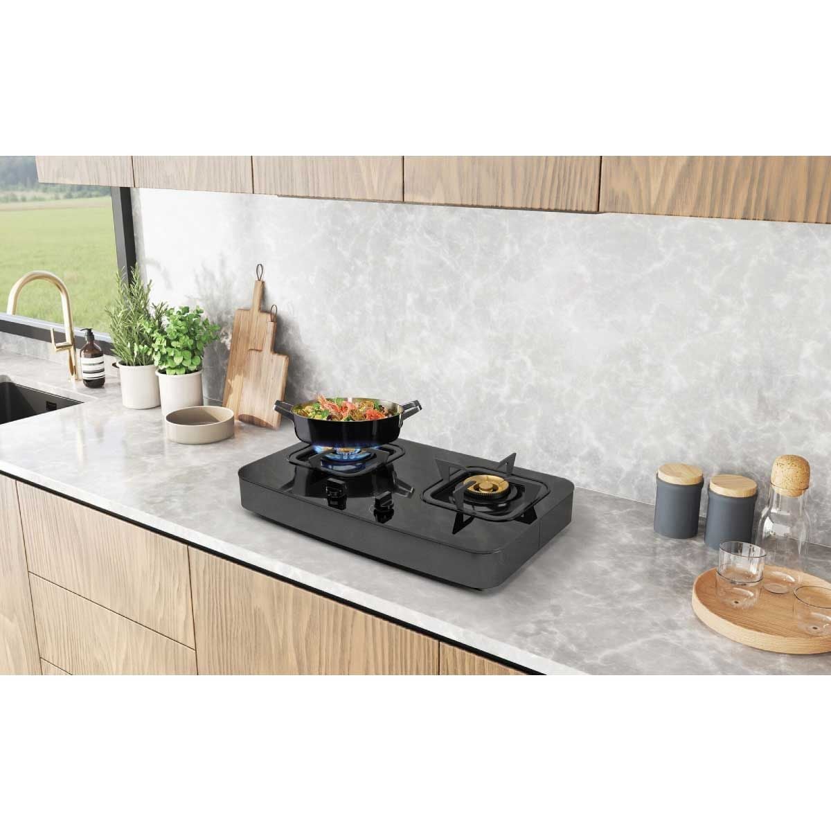 ELECTROLUX เตาแก๊สชนิดตั้งโต๊ะ 2 หัวเตา รุ่น ETG7276GKR