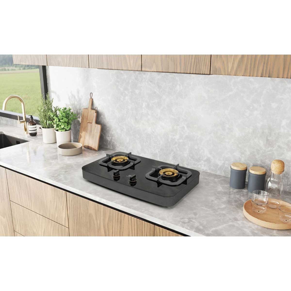 ELECTROLUX เตาแก๊สชนิดตั้งโต๊ะ 2 หัวเตา รุ่น ETG7286GKR
