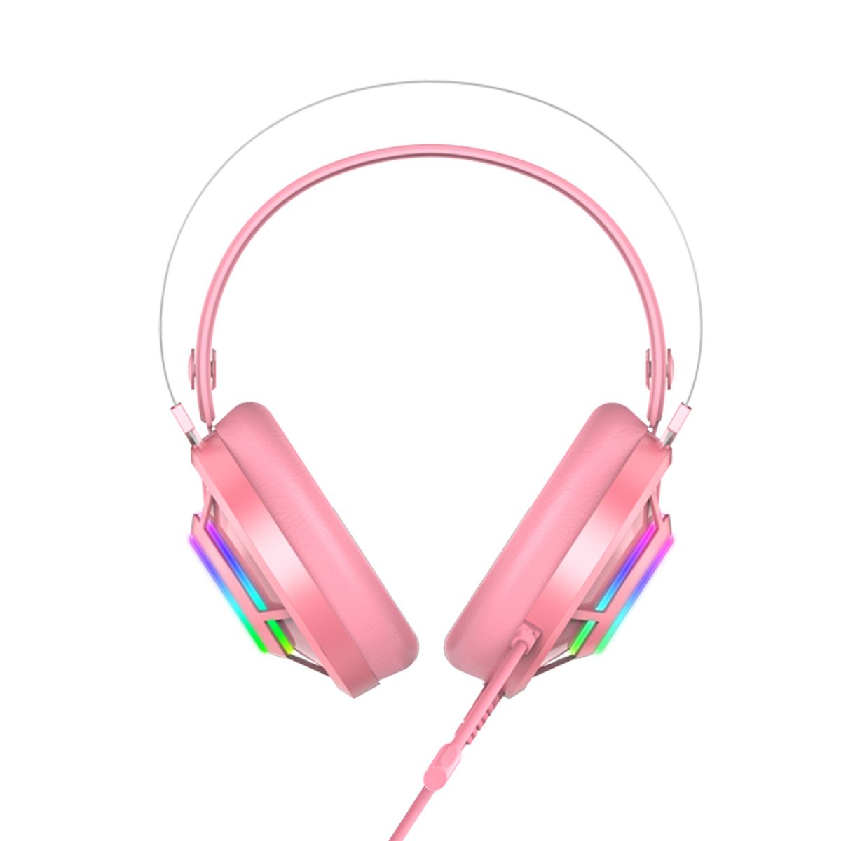 หูฟังเกมส์มิ่ง Dareu EH469 Gaming Headset RGB สีชมพูแบบมีสาย