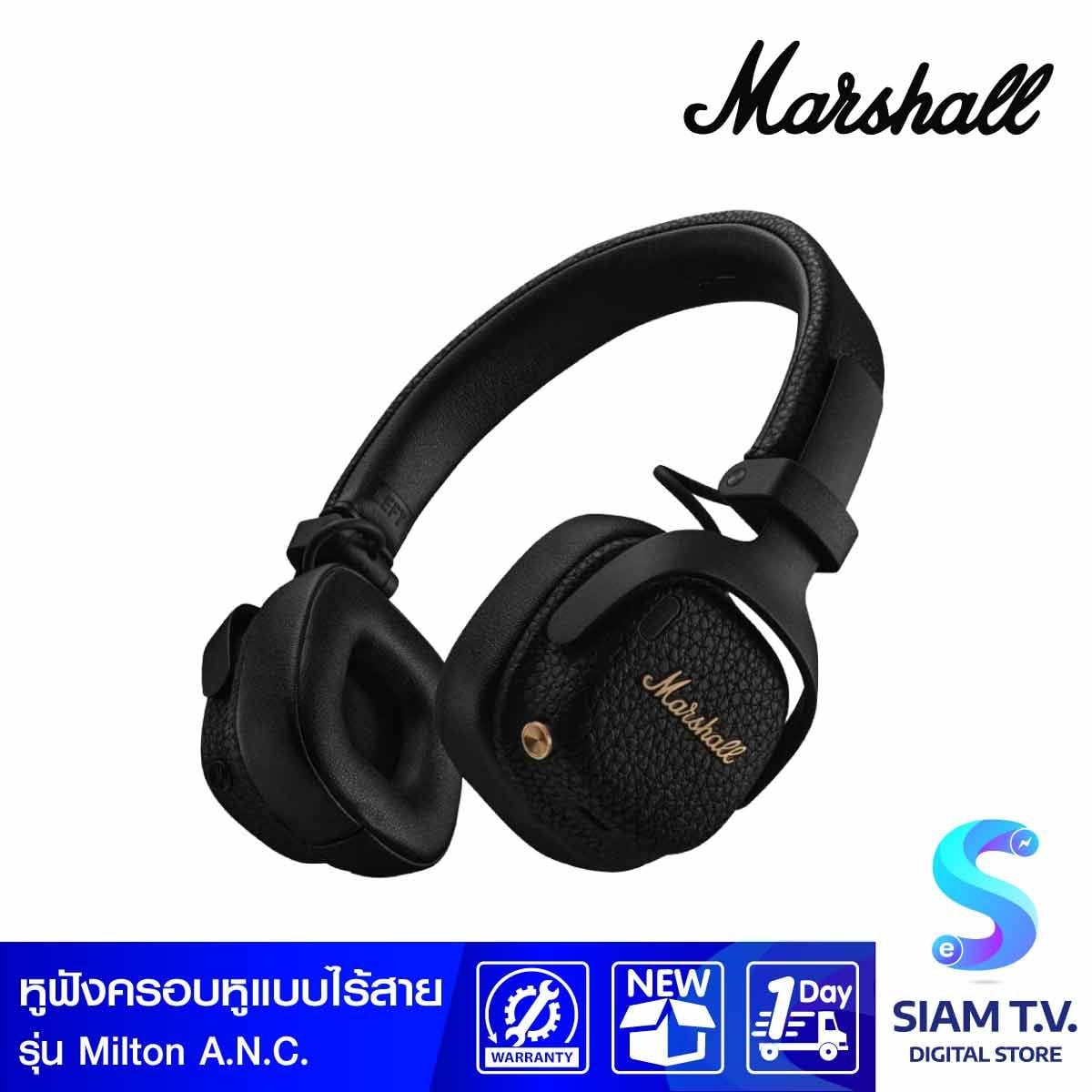 MARSHALL หูฟังครอบหู Bluetooth ไร้สาย รุ่น Milton A.N.C. Black