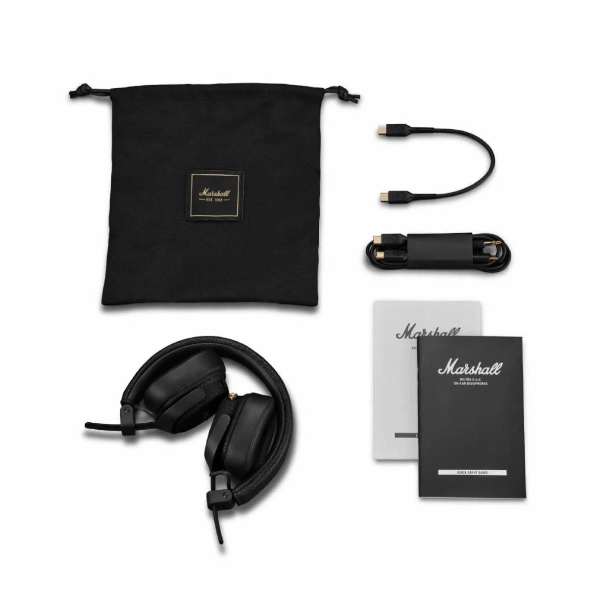 MARSHALL หูฟังครอบหู Bluetooth ไร้สาย รุ่น Milton A.N.C. Black